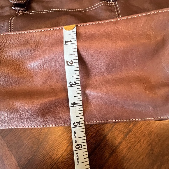Tignanello Leather Brown Satchel Bag Double Handle Bag - Picture 6 of 15
